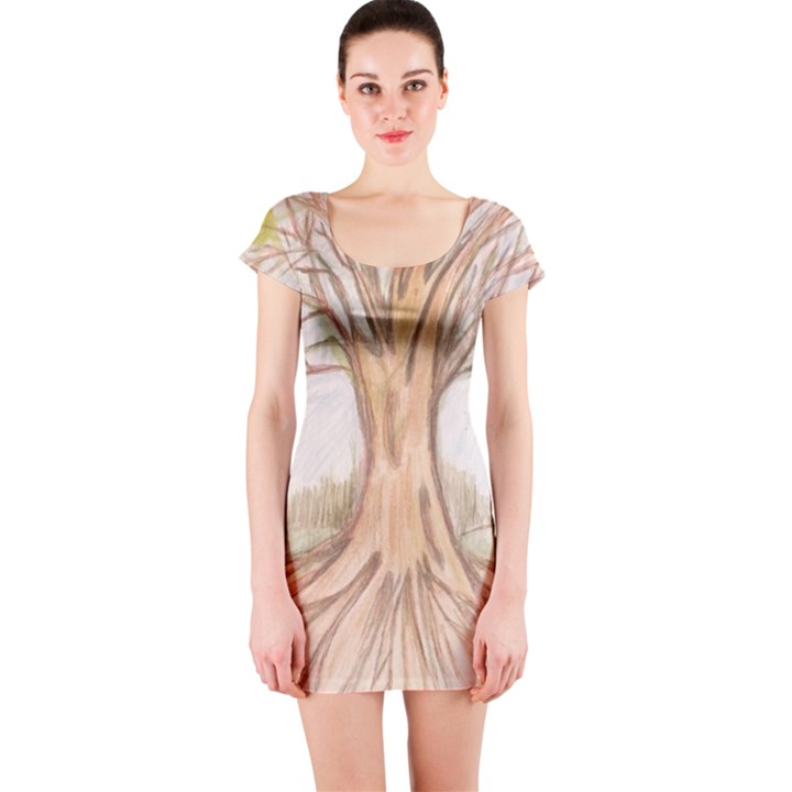 roots Short Sleeve Bodycon Dress