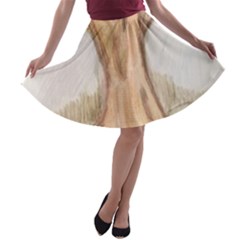 Roots A-line Skater Skirt by glendatartist