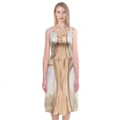 Roots Midi Sleeveless Dress by glendatartist