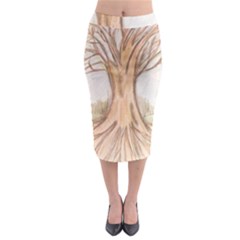 Roots Midi Pencil Skirt by glendatartist