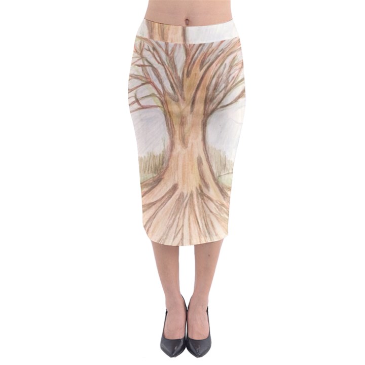 roots Midi Pencil Skirt