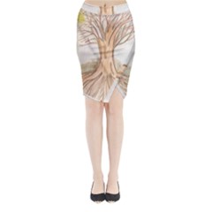 Roots Midi Wrap Pencil Skirt by glendatartist