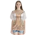 roots V-Neck Flutter Sleeve Top View1