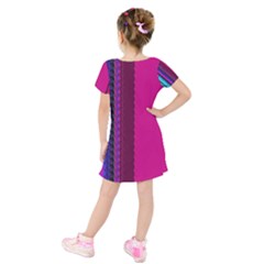 Kids  Short Sleeve Velvet Dress 