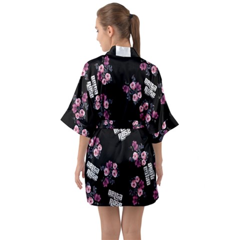 Half Sleeve Satin Kimono  