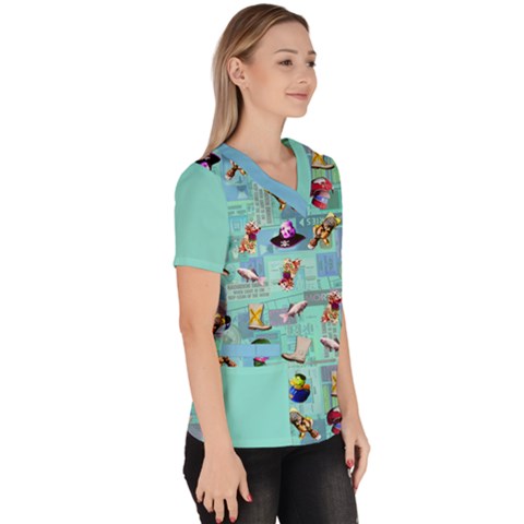 Women s V-Neck Scrub Top 