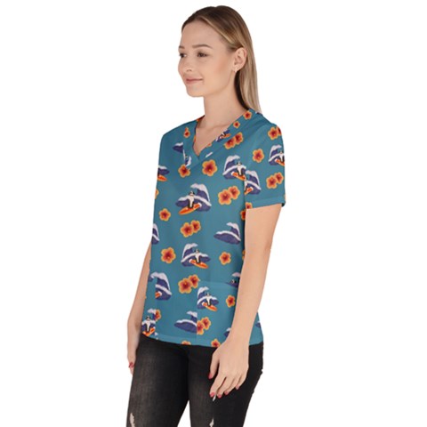 Women s V-Neck Scrub Top 