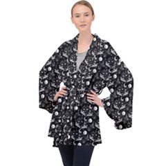 Velvet  over kimono  - Long Sleeve Velvet Kimono 