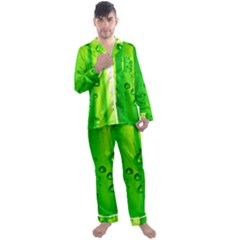 Natures Art Satin PJs - Men s Long Sleeve Satin Pajamas Set