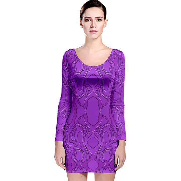 Baylien Plasma Purple Velvet Dress