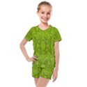 Baylien Plasma Green Kids  Mesh Tee and Shorts Set View1