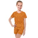 Baylien Plasma Orange Magma Kids  Mesh Tee and Shorts Set View1