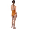 Baylien Plasma Orange Plunge Cut Halter Swimsuit View2