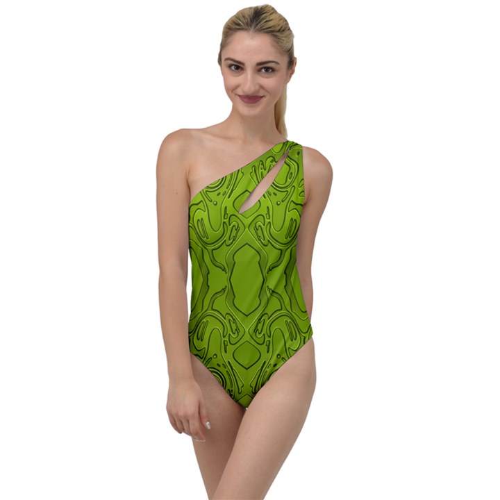 Baylien Plasma Green One Side Swimsuit