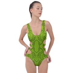 Baylien Plasma Green Side Cut Out Swimsuit by Bayarea51