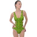 Baylien Plasma Green Side Cut Out Swimsuit View1