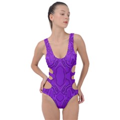 Baylien Plasma Moon Grape Side Cut Out Swimsuit by Bayarea51