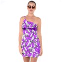 Hippyverse Alien Ying Yang One Shoulder Ring Trim Bodycon Dress View1