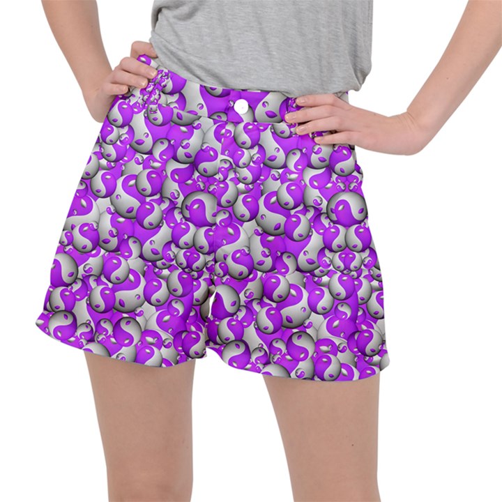 Hippyverse Alien Ying Yang Shorts