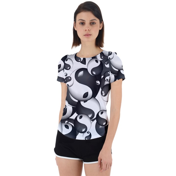 Hippieverse Alien Ying Yang Cyborg Cut Tee