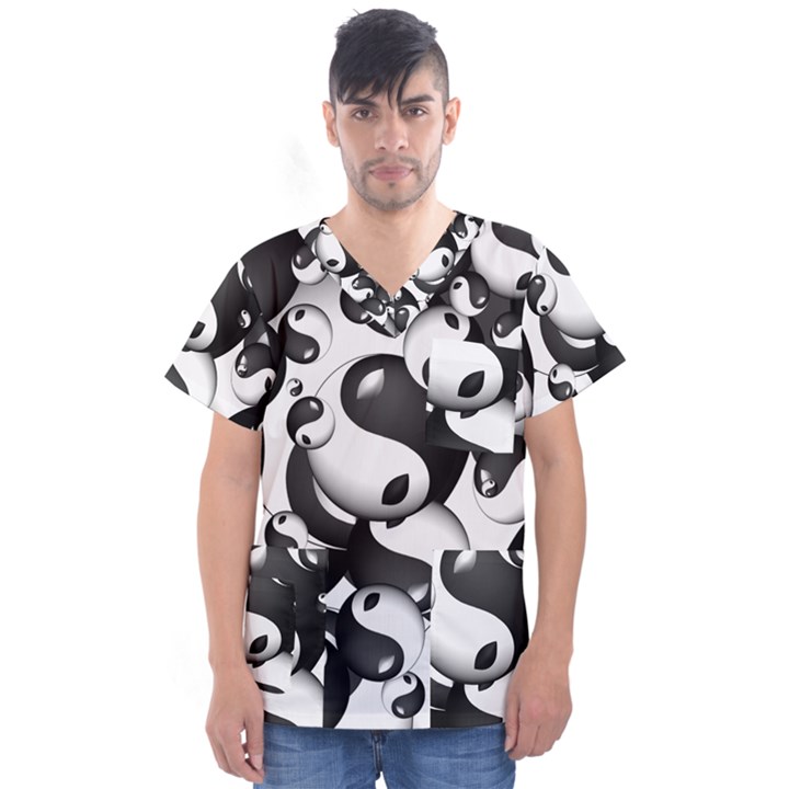 Hippieverse Men s V-Neck Scrub Top