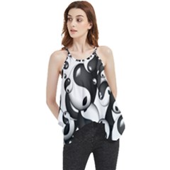 Hippieverse Alien Ying Yang Flowy Camisole Tank Top by Bayarea51