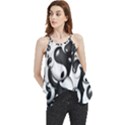 Hippieverse Alien Ying Yang Flowy Camisole Tank Top View1