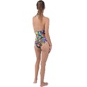 3D Rainbow Ying Yang Plunge Cut Halter Swimsuit View2