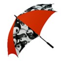 Hippieverse Alien Ying Yang Golf Umbrella View2