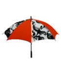 Hippieverse Alien Ying Yang Golf Umbrella View3