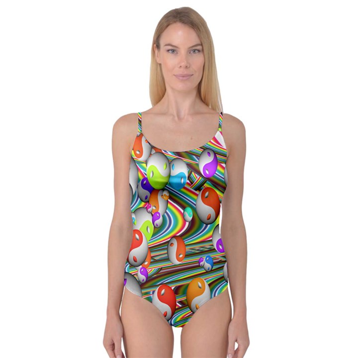 Hippyverse 3-d Rainbow Alien Ying Yang Bodysuit