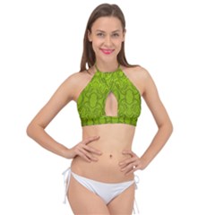 Baylien Plasma Green Halter Bikini Top by Bayarea51