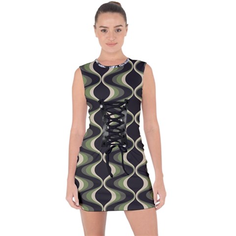 Lace Up Front Bodycon Dress 