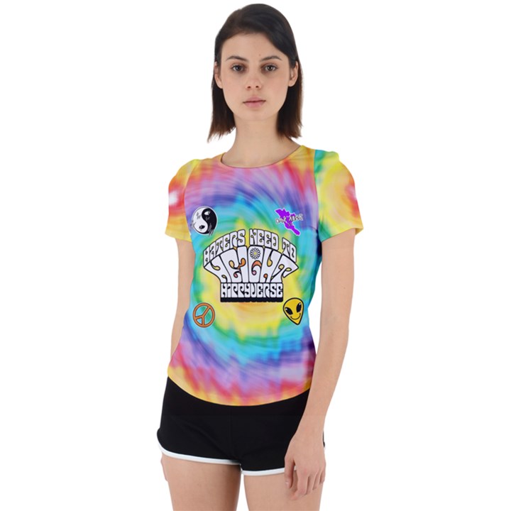 Haters Need To Height Rainbow Cyborg Cut Tee