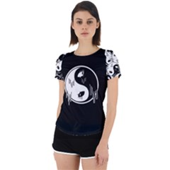 Hippyverse Alien Ying Yang Cyborg Cut Tee by Bayarea51