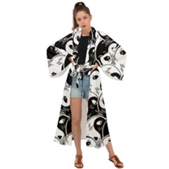 Hippyverse Alien Ying Yang Maxi Kimono by Bayarea51