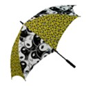 Hippyverese Alien Ying Yang Golf Umbrella View2