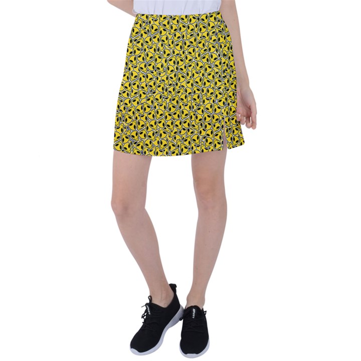 Hippyverse Alien Happyface Tennis Skirt