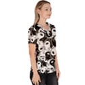 Hippyverse Alien Ying Yang Women s V-Neck Scrub Top View3