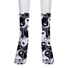 Hippyverse Alien Ying Yang Crew Socks by Bayarea51