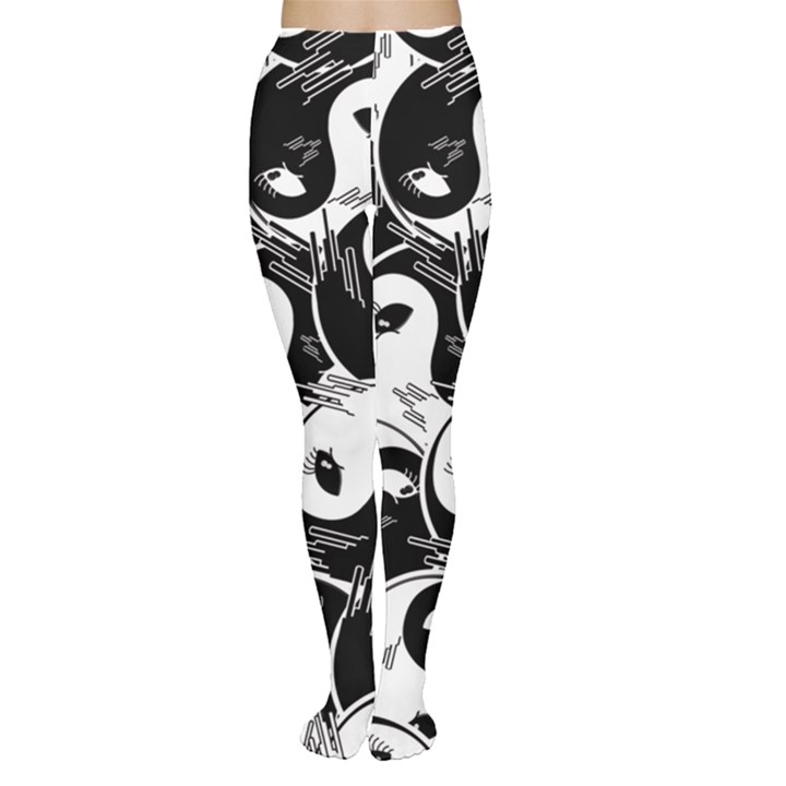 Hippyverse Alien Ying Yang Tights