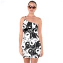 Hippyverse Alien Ying Yang One Shoulder Ring Trim Dress View1