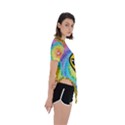 Hippyverse Asymmetrical Short Sleeve Sports Tee View3