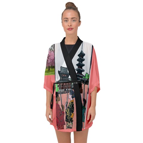 Half Sleeve Chiffon Kimono 