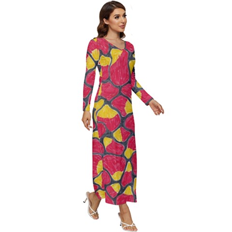 Long Sleeve Longline Maxi Dress 