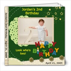 jordan 2nd birthday 8x8 - 8x8 Photo Book (20 pages)