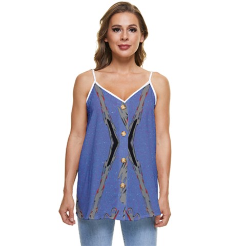 Casual Spaghetti Strap Chiffon Top 