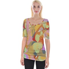 Orchid Scoop Neck Top - Wide Neckline Tee