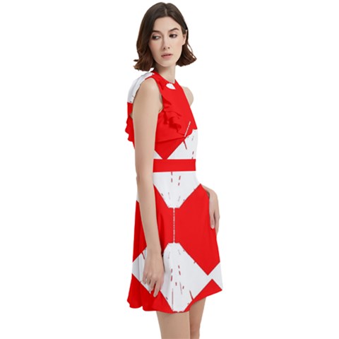 Cocktail Party Halter Sleeveless Dress With Pockets 