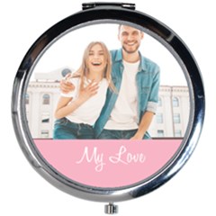 Personalized Photo Text Mini Round Mirror